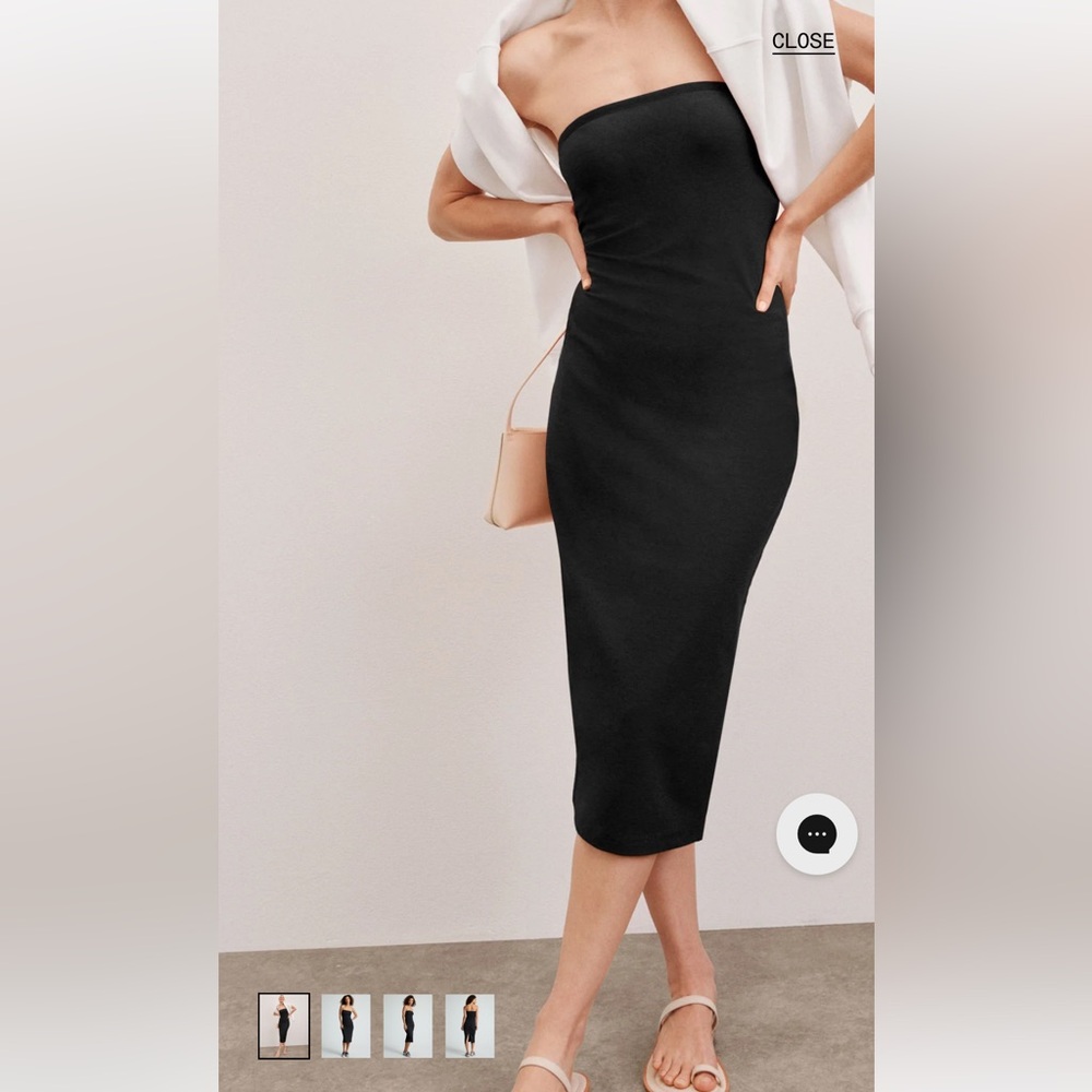 Beyond Yoga Charcoal Midi Skirt strapless size M